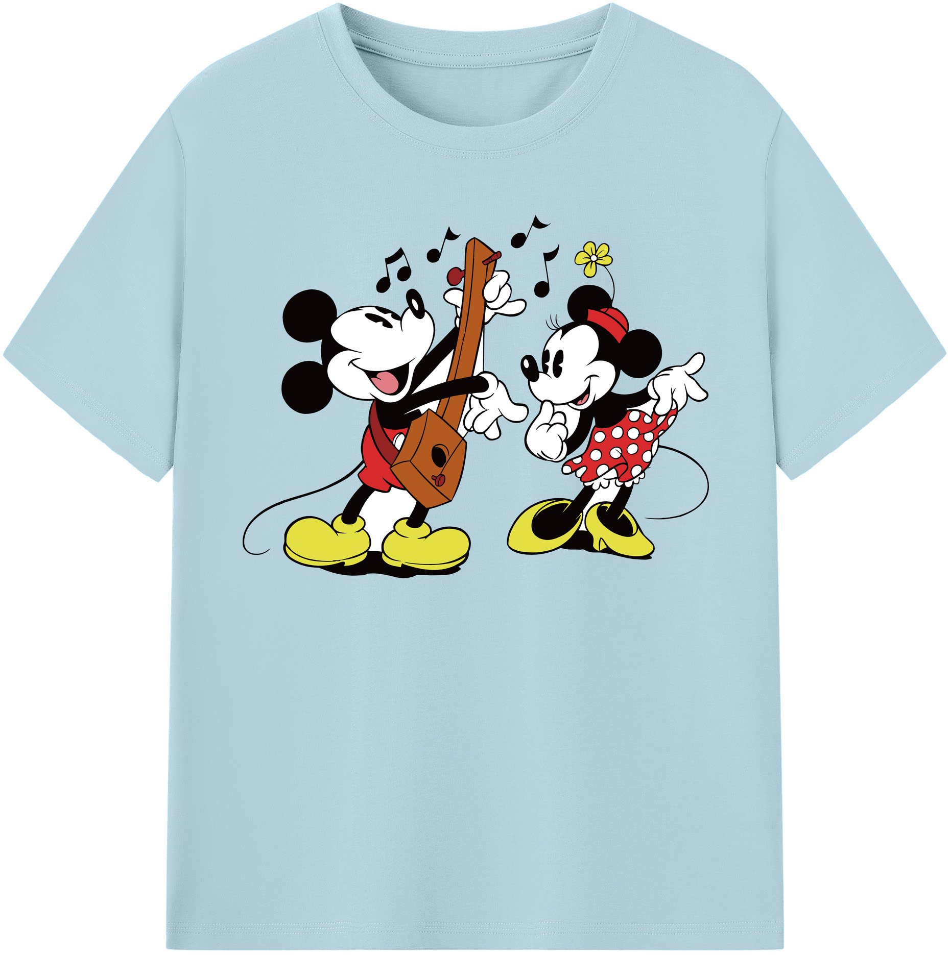 （画像用） ミッキーマウス Mickey Mouse 綿100％半袖Tシャツ（フロントプリント）